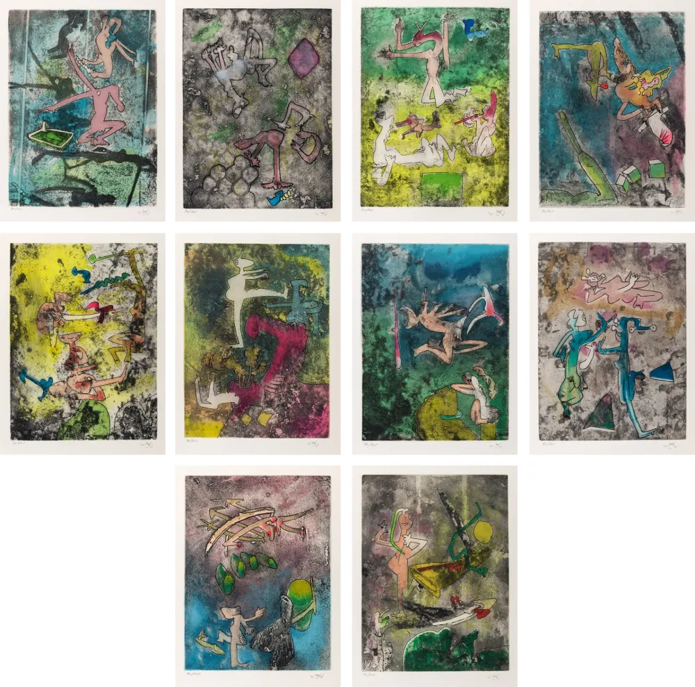 Etching And Aquatint Matta - Centre noeuds