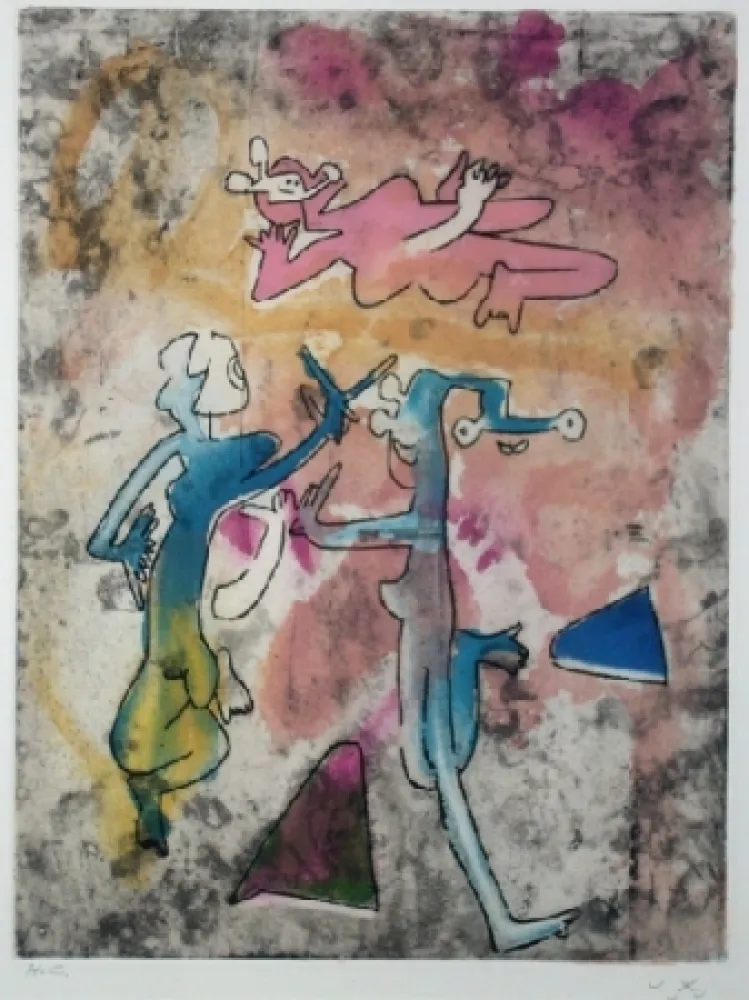 Etching And Aquatint Matta - Centre noeuds 8 (Antonin Artaud)