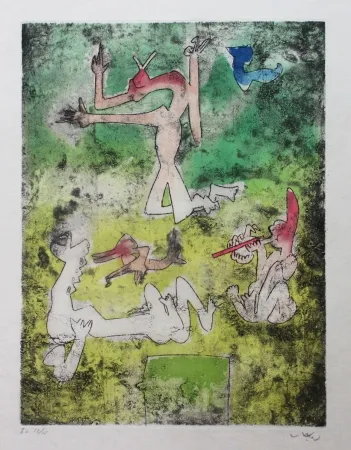 Etching And Aquatint Matta - Centre noeuds (Planche 10)