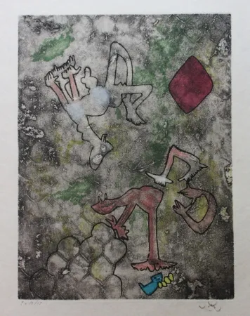 Etching And Aquatint Matta - Centre noeuds (Planche 2)