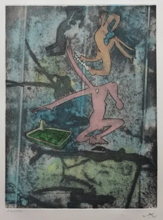 Etching And Aquatint Matta - Centre noeuds (Planche 4)