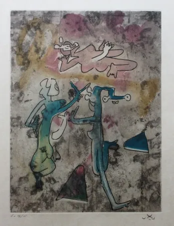 Etching And Aquatint Matta - Centre noeuds (Planche 8)