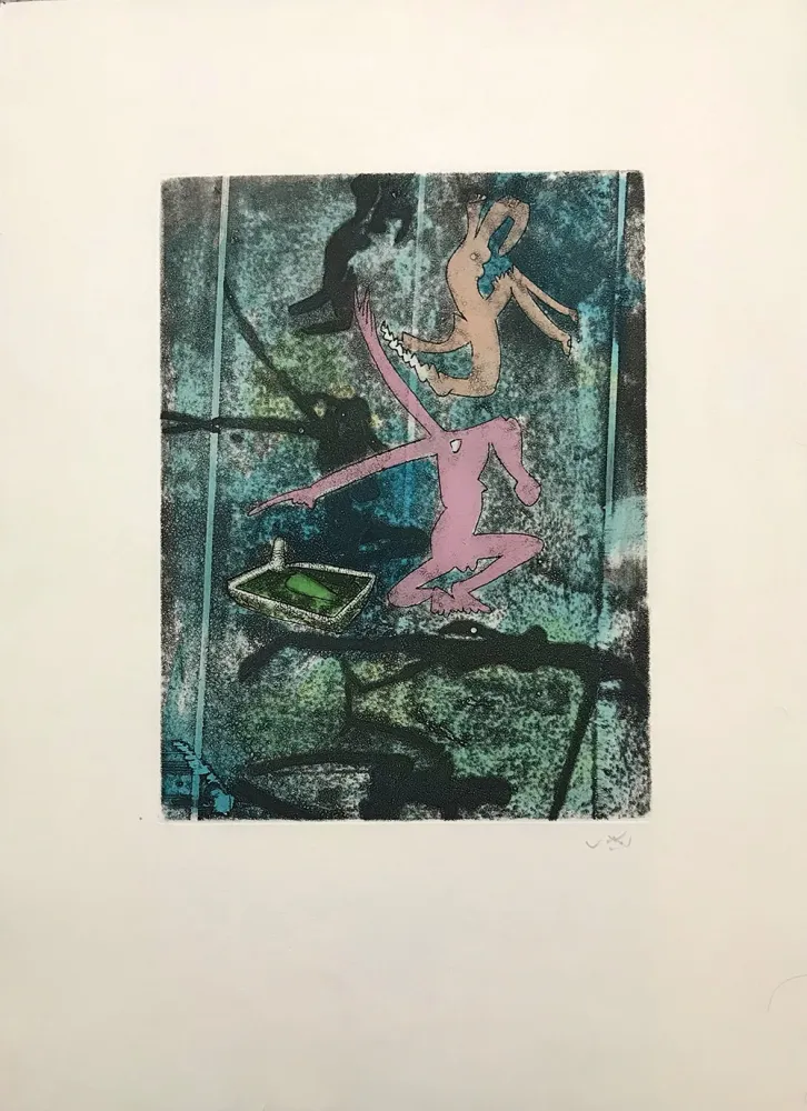 Etching And Aquatint Matta - Centre Noeuds – Plate 4 