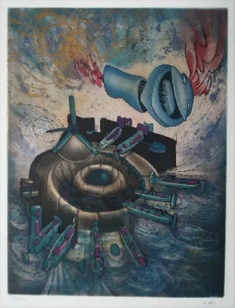 Etching And Aquatint Matta - CHAOSMOS