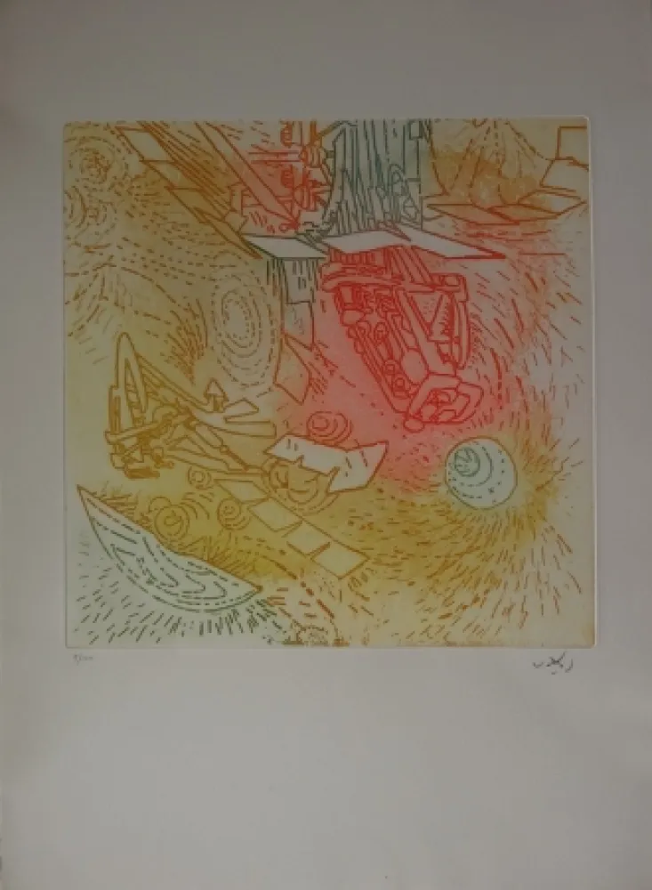 Etching And Aquatint Matta - Composition / Iolas