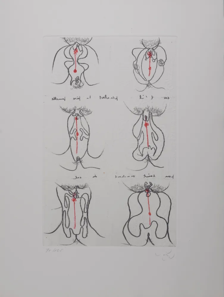 Etching Matta - Cri Oval, 1971 - Hand-signed