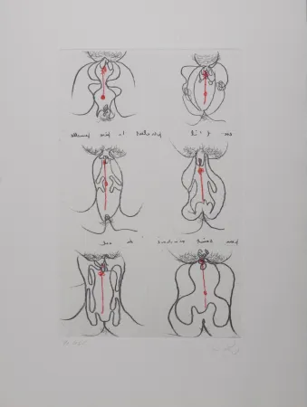 Etching Matta - Cri Oval, 1971 - Hand-signed