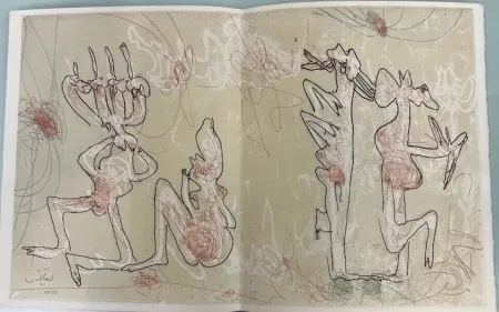 Lithograph Matta - Del libro Michel Butor