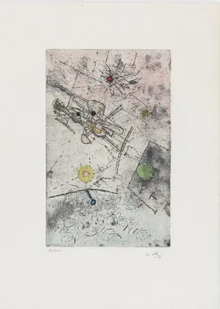 Etching And Aquatint Matta - Droites Libérées