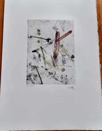 Etching Matta - Droites Liberees, plate I