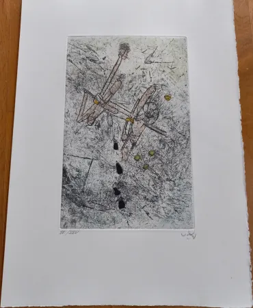 Etching Matta - Droites Liberees, plate V