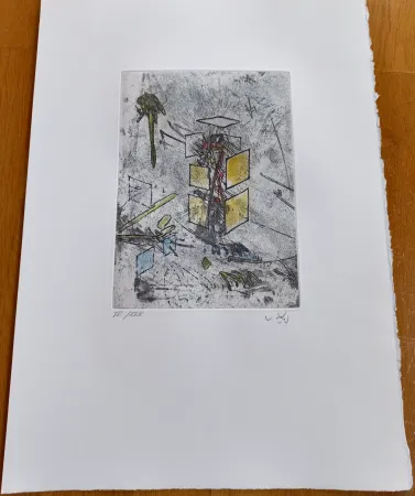 Etching Matta - Droites Liberees, plate VII