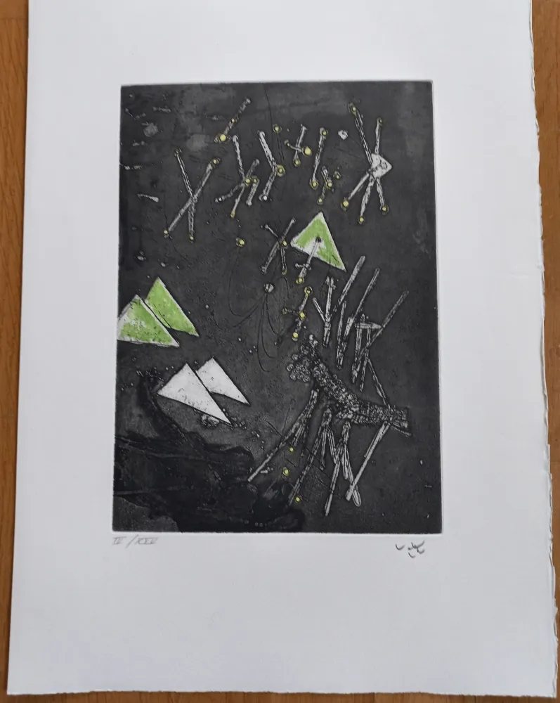 Etching Matta - Droites Liberees, plate XI