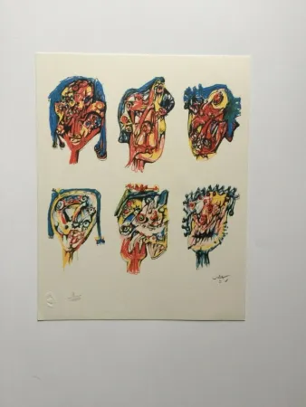 Lithograph Matta - D'yeux (from Morfolgie Verbali)