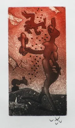 Etching And Aquatint Matta - Fou-rieuse