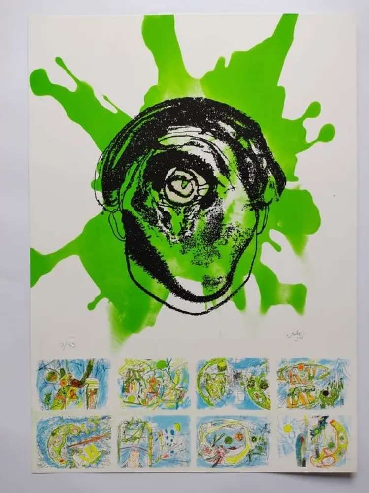 Lithograph Matta - Hommage to Federico Garcia Lorca