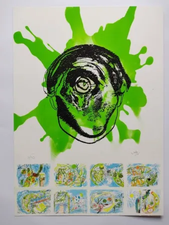 Lithograph Matta - Hommage to Federico Garcia Lorca