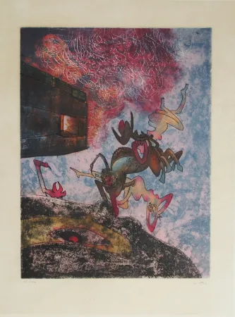 Etching And Aquatint Matta - HOM'MERE-Chaosmos 