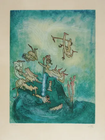 Etching And Aquatint Matta - HOM'MERE-Chaosmos 