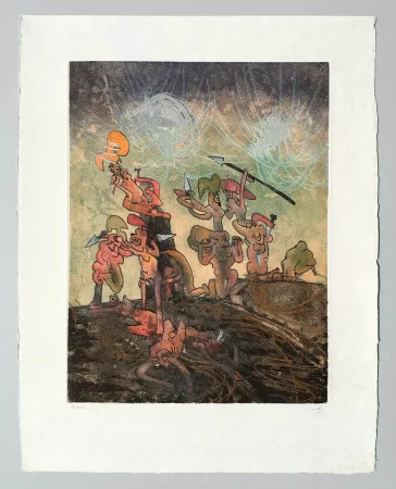 Etching And Aquatint Matta - Hom'mere (Chaosmos)