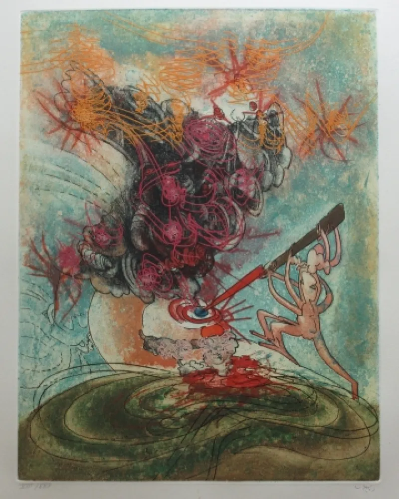 Etching And Aquatint Matta - Hom'mère - L'eautre (Planche 1)