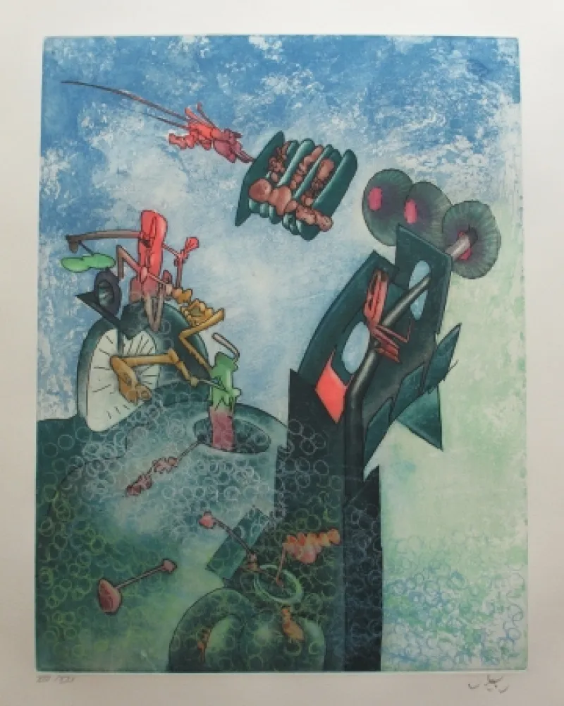 Etching And Aquatint Matta - Hom'mère - L'eautre (Planche 10)