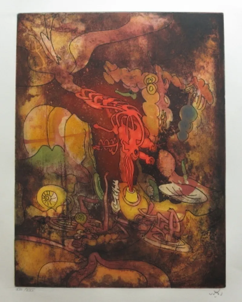 Etching And Aquatint Matta - Hom'mère - L'Eautre (planche 3)