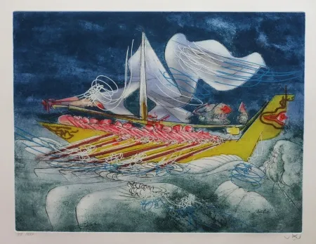 Etching And Aquatint Matta - Hom'mère - L'Eautre (planche 4)