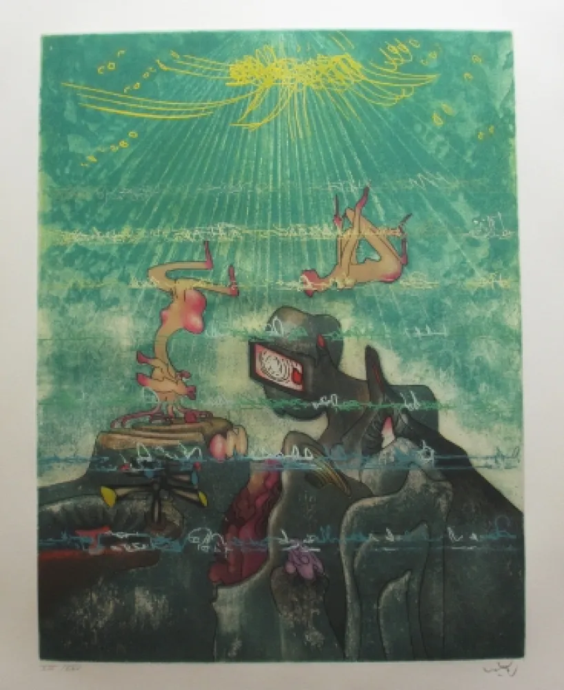 Etching And Aquatint Matta - Hom'mère - L'Eautre (planche 5)