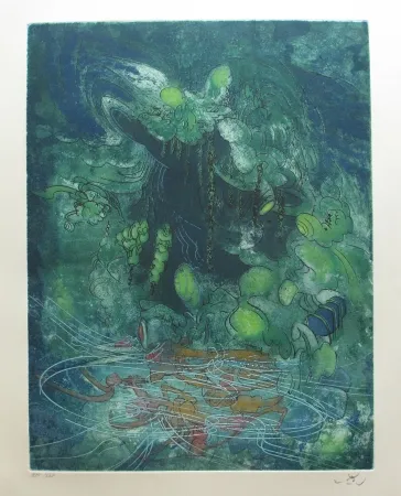 Etching And Aquatint Matta - Hom'mère - L'Eautre (planche 8)