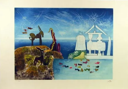 Etching And Aquatint Matta - Hours of the Day Series, 8am