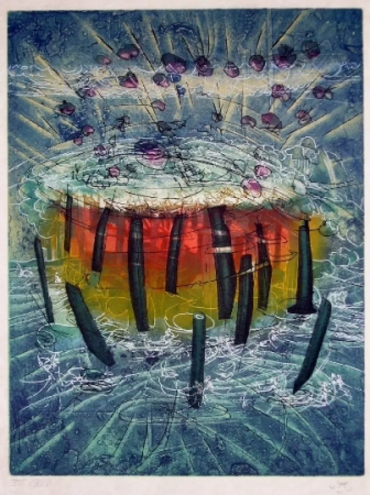 Etching And Aquatint Matta - Il explose