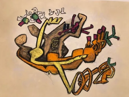 Etching Matta - La chasse aux papillons