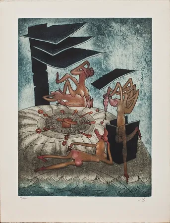 Etching Matta - La danse de la morte 