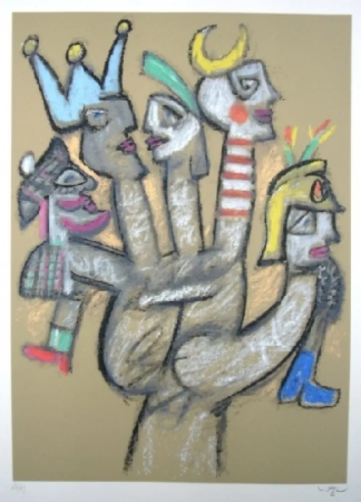 Screenprint Matta - La main aux marionnettes 