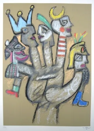 Screenprint Matta - La main aux marionnettes 