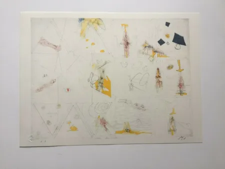 Lithograph Matta - La parole est a Peret (from Morfolgie Verbali)