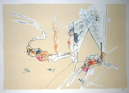 Lithograph Matta - La promenade de Venus