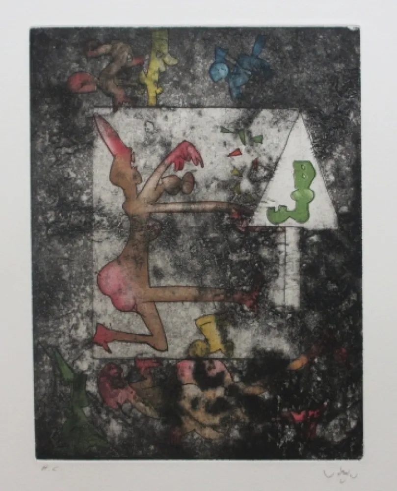 Etching And Aquatint Matta - L'Angle Mère