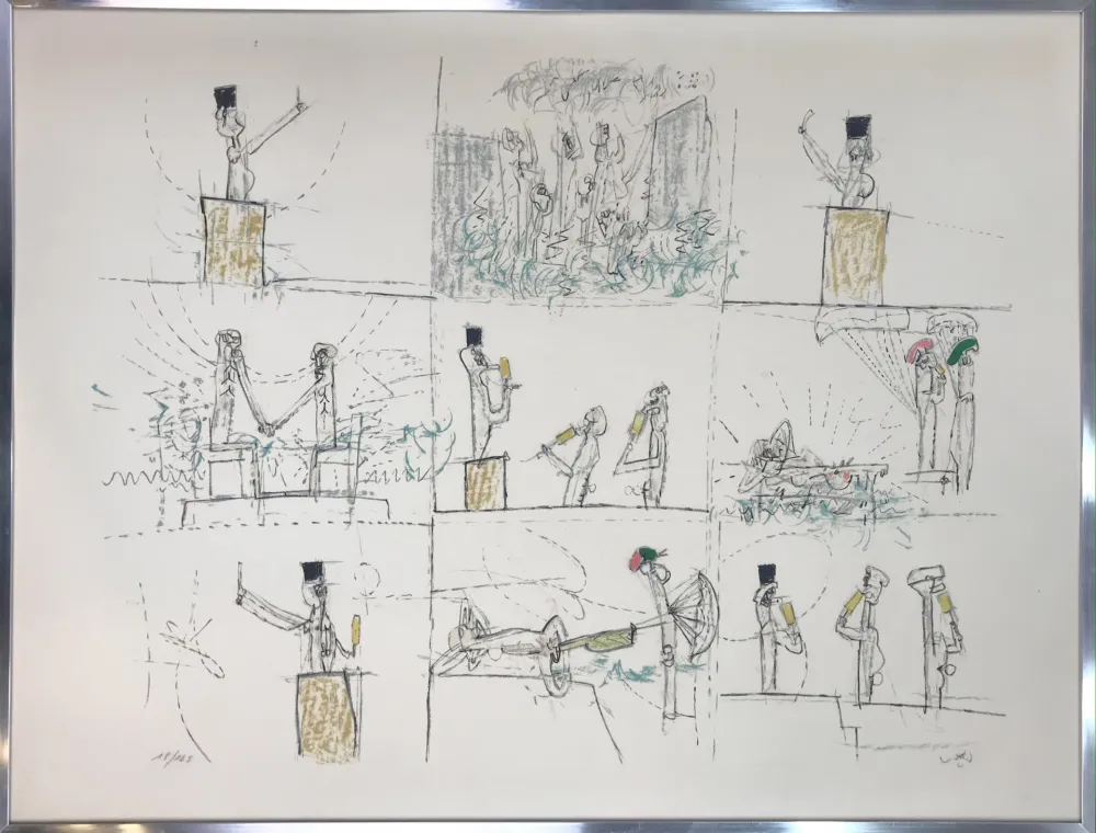 Lithograph Matta - L'ANTI PROCÉS