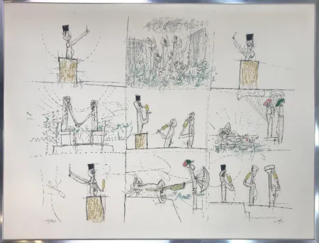 Lithograph Matta - L'ANTI PROCÉS