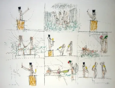 Lithograph Matta - L'anti-procès