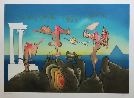 Etching And Aquatint Matta - L'arc obscur des heures