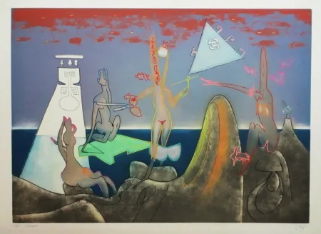 Etching And Aquatint Matta - L'Arc obscur des heures