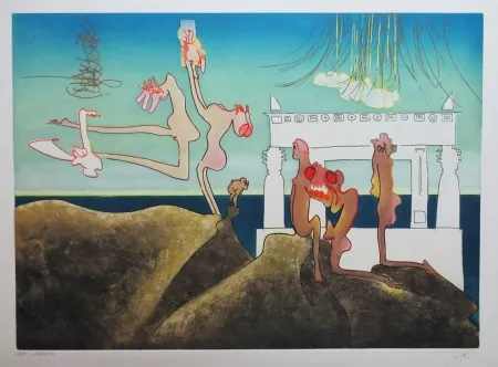 Etching And Aquatint Matta - L'Arc obscur des heures