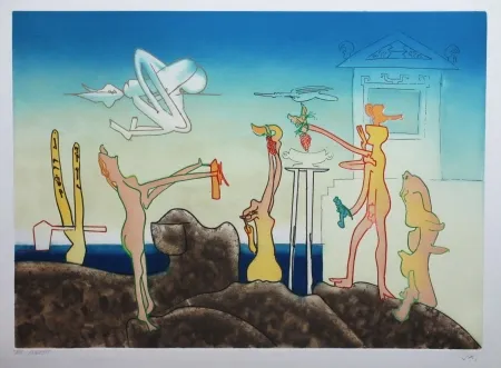 Etching And Aquatint Matta - L'Arc obscur des heures