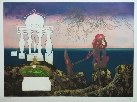 Etching And Aquatint Matta - L'Arc obscur des heures