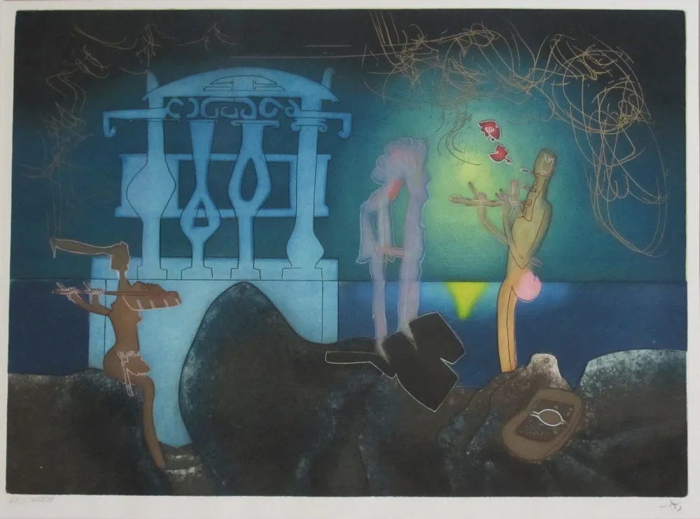 Etching And Aquatint Matta - L'arc obscur des heures