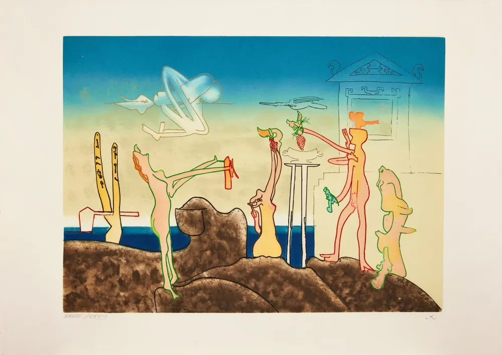 Etching And Aquatint Matta - L'Arc obscure des heures