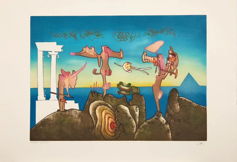 Etching And Aquatint Matta - L'Arc obscure des heures